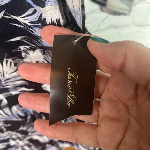 Tasso Elba Men's Hawaiian/Plaid  Button Up Shirt, Linen Cotton Size Small NWT - Picture 6 of 8